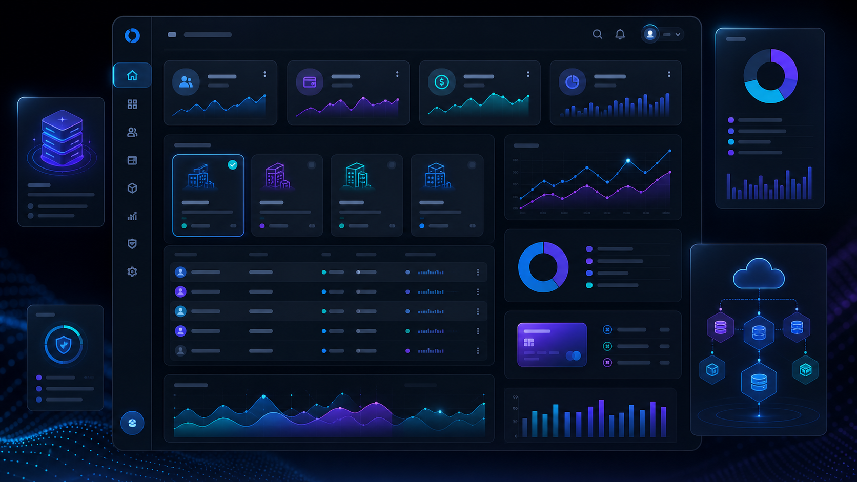 SaaS Development premium technology interface